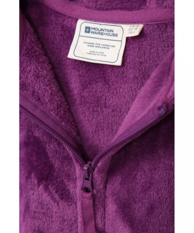 Snaggle Womens Hooded Fleece Dark Purple $16.81 Loungewear