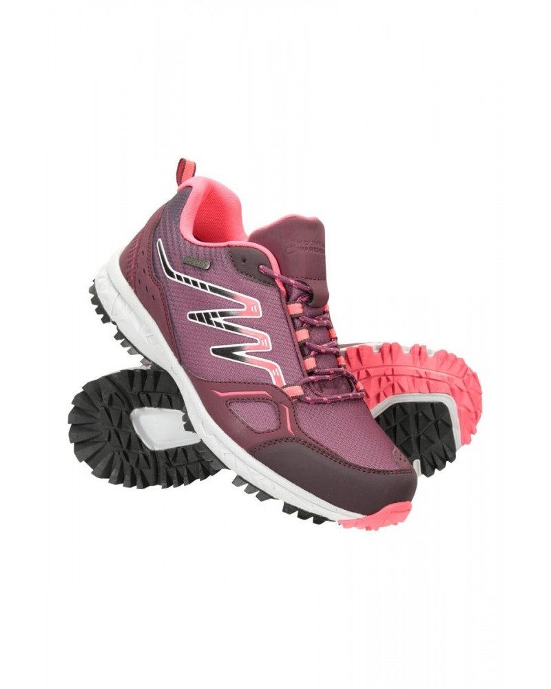 Lakeside Trail Womens Waterproof Running Shoes Burgundy $31.79 Active