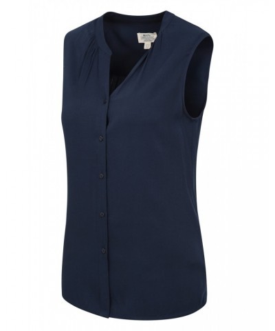 Amalfi Womens Sleeveless Shirt Navy $14.74 Tops