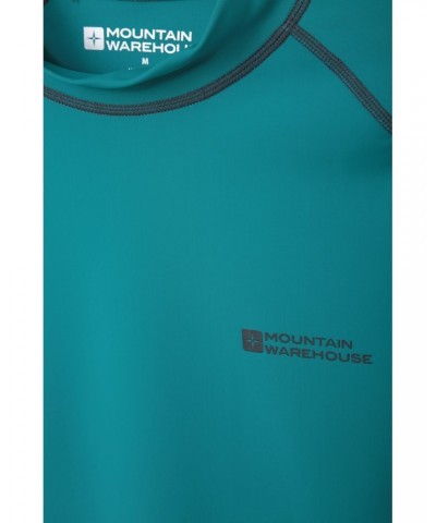 Mens UV Rash Guard Light Teal $14.49 Swimwear