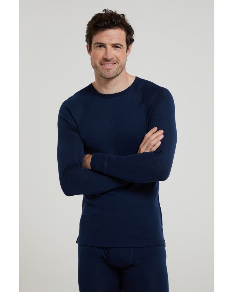 Merino Mens Thermal Top Navy $16.80 Thermals