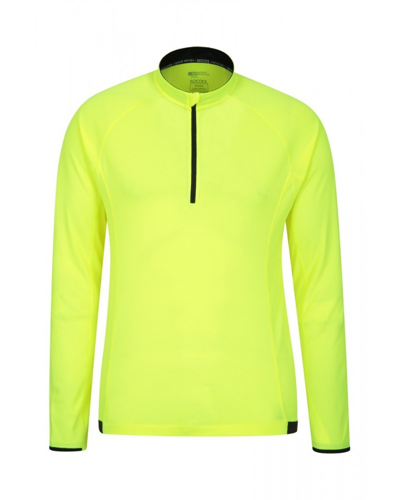 Cycle Mens Long Sleeve Top Yellow $16.52 Active