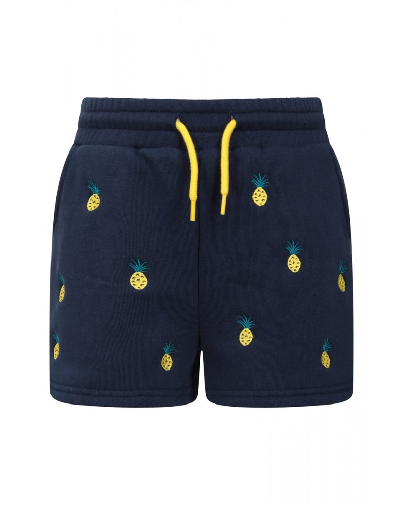 Kids Pineapple Jersey Shorts Navy $11.79 Pants