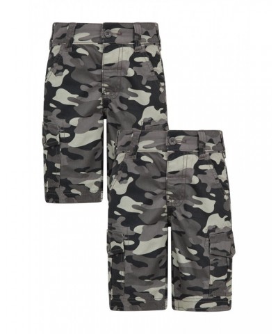 Camo Cargo Kids Shorts 2-Pack Black $15.65 Pants