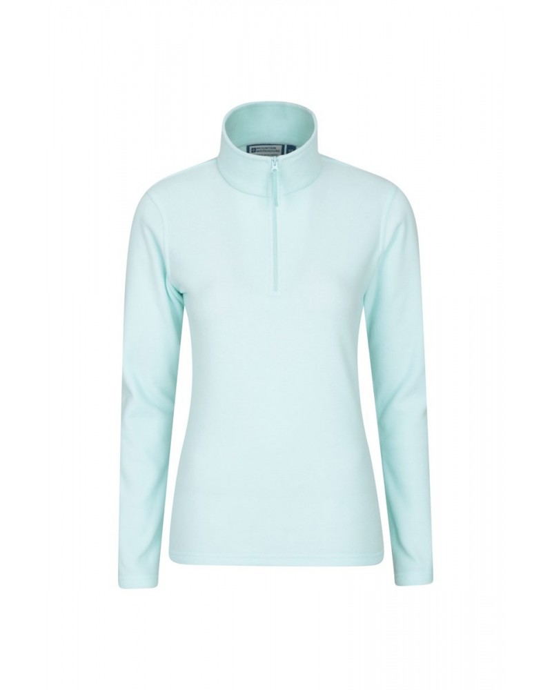 Camber Womens Half-Zip Fleece Pale Green $13.99 Fleece