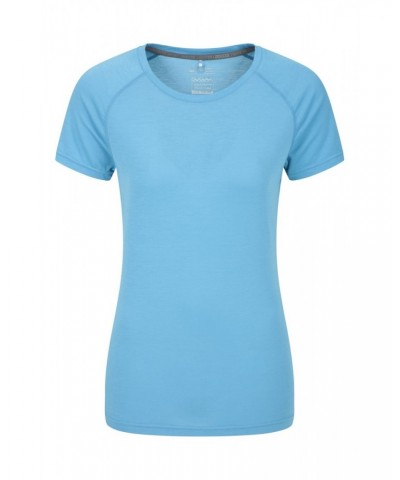 Quick Dry Womens T-Shirt Blue $11.59 Tops