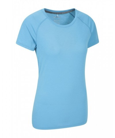 Quick Dry Womens T-Shirt Blue $11.59 Tops