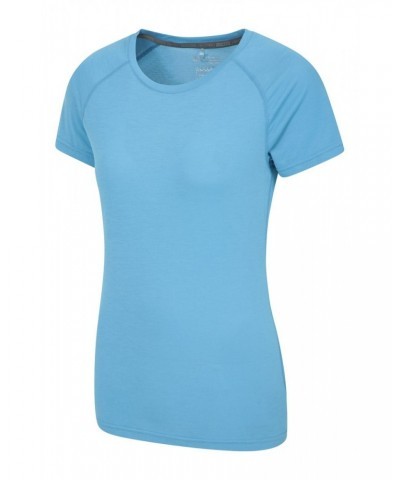 Quick Dry Womens T-Shirt Blue $11.59 Tops