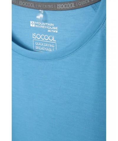 Quick Dry Womens T-Shirt Blue $11.59 Tops