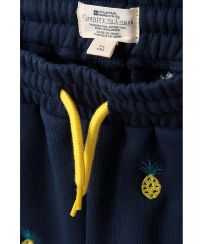 Kids Pineapple Jersey Shorts Navy $11.79 Pants