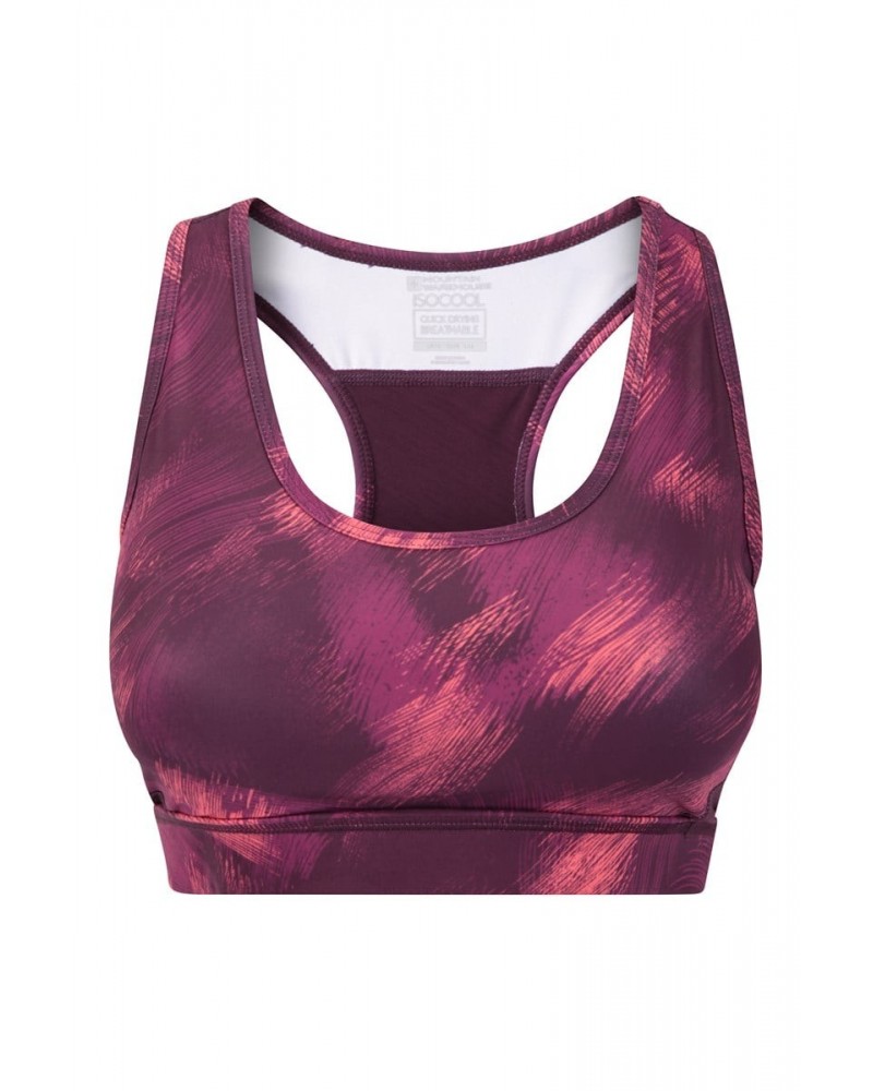 Mesh Motion Sports Bra Burgundy $14.57 Active