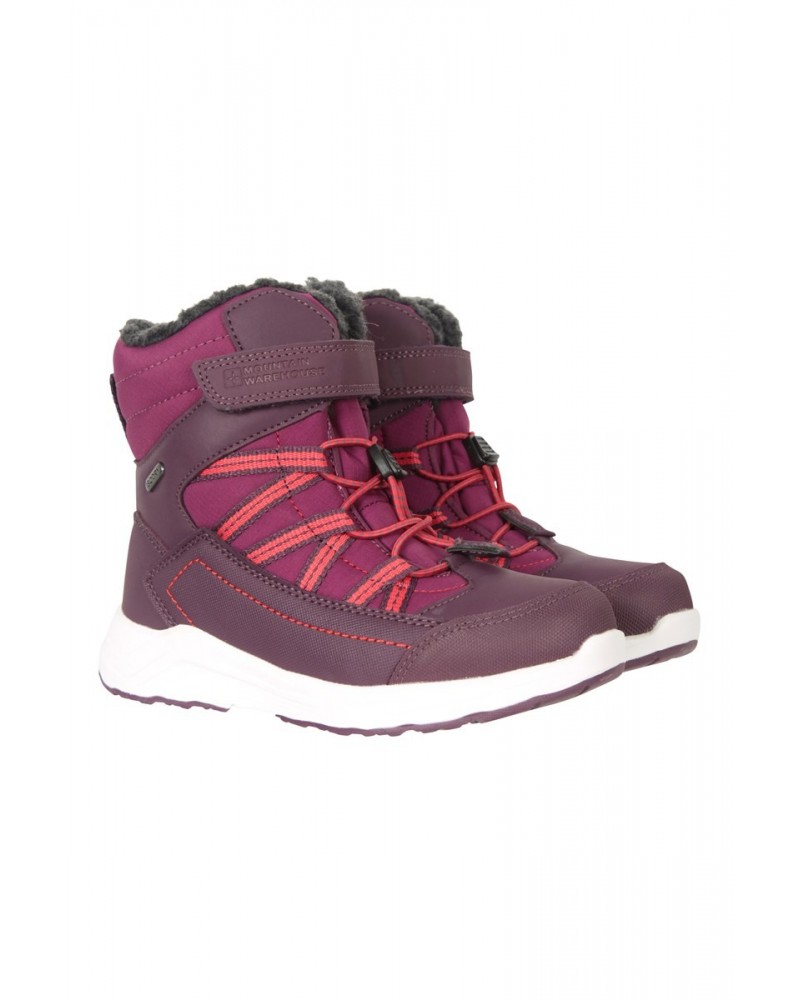 Denver Kids Adaptive Waterproof Snow Boots Berry $22.41 Footwear