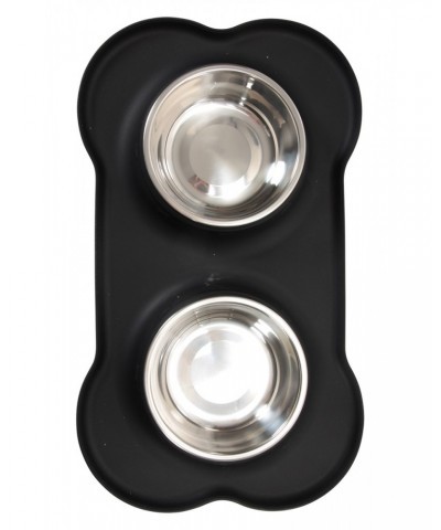 Double Bowl Feeder Black $11.65 Pets