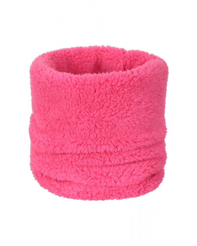 Kids Sherpa Fleece Neck Gaiter Dark Pink $10.79 Ski