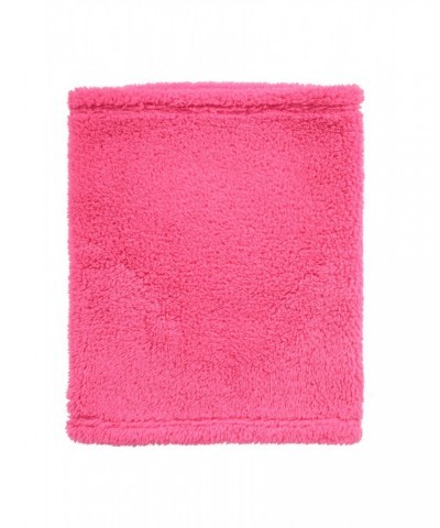 Kids Sherpa Fleece Neck Gaiter Dark Pink $10.79 Ski