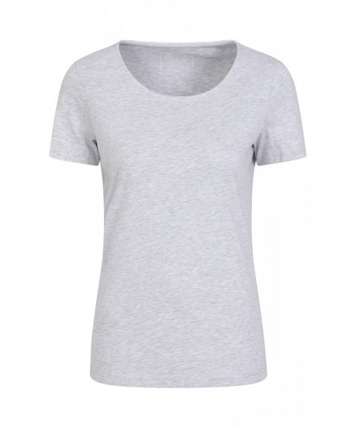 Eden Womens Organic Round Neck T-Shirt Grey $10.79 Tops