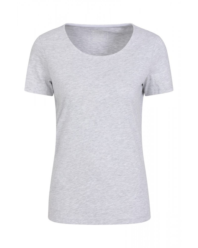 Eden Womens Organic Round Neck T-Shirt Grey $10.79 Tops