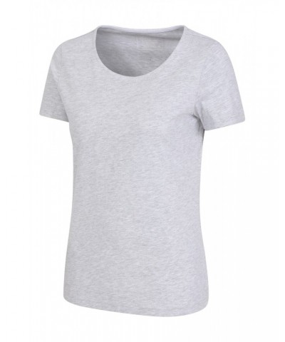 Eden Womens Organic Round Neck T-Shirt Grey $10.79 Tops