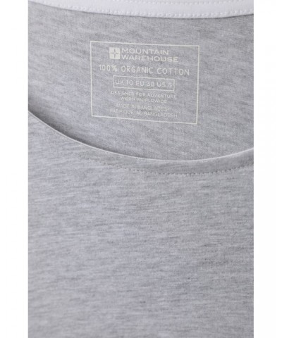 Eden Womens Organic Round Neck T-Shirt Grey $10.79 Tops