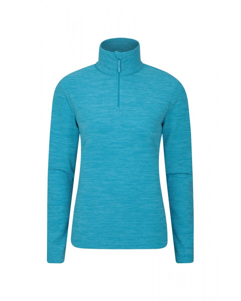 Snowdon Melange Womens Half-Zip Fleece Turquoise $13.99 Fleece