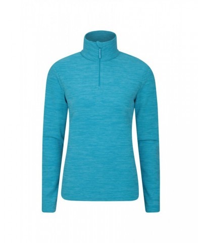 Snowdon Melange Womens Half-Zip Fleece Turquoise $13.99 Fleece