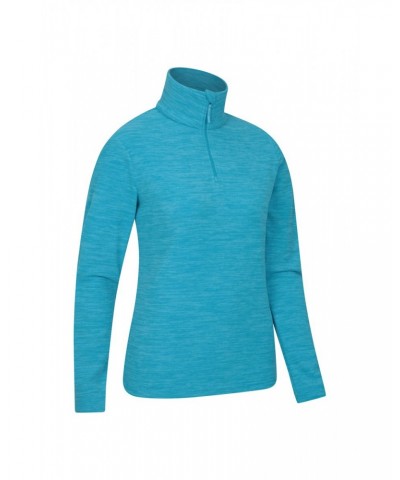 Snowdon Melange Womens Half-Zip Fleece Turquoise $13.99 Fleece