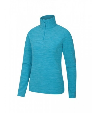 Snowdon Melange Womens Half-Zip Fleece Turquoise $13.99 Fleece