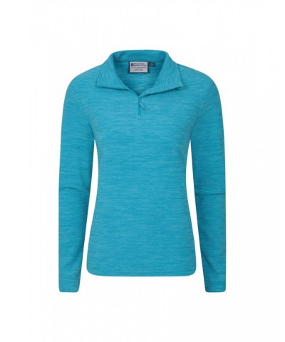 Snowdon Melange Womens Half-Zip Fleece Turquoise $13.99 Fleece