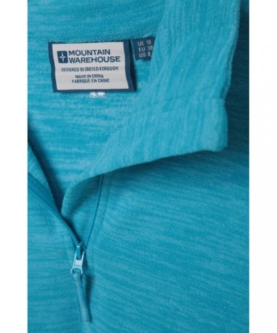 Snowdon Melange Womens Half-Zip Fleece Turquoise $13.99 Fleece