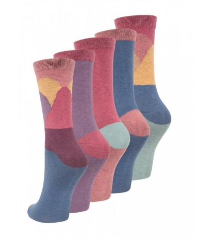 Seasons Womens Polygiene Socks 5-Pack Purple $13.49 Accessories