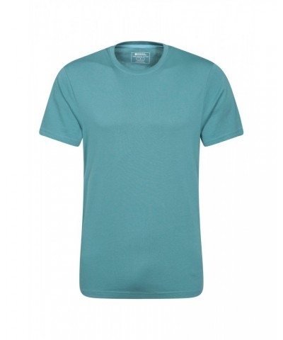 Eden Mens Organic Plain T-Shirt Turquoise $11.99 Tops