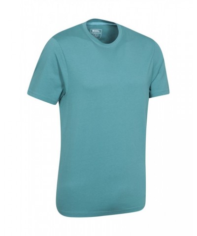 Eden Mens Organic Plain T-Shirt Turquoise $11.99 Tops