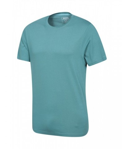 Eden Mens Organic Plain T-Shirt Turquoise $11.99 Tops