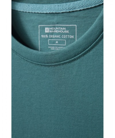 Eden Mens Organic Plain T-Shirt Turquoise $11.99 Tops