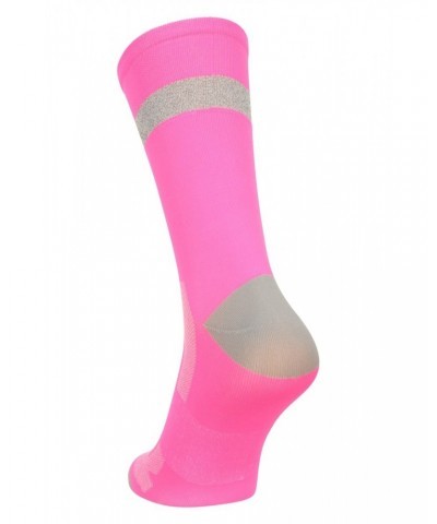 Iso-Viz Reflective Womens Running Socks Bright Pink $10.39 Accessories