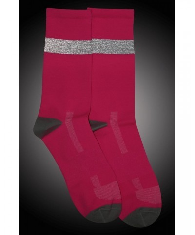 Iso-Viz Reflective Womens Running Socks Bright Pink $10.39 Accessories