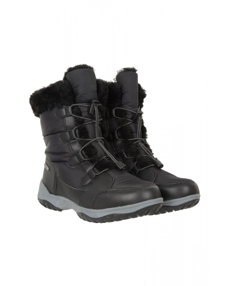 Snowflake Womens Adaptive Snow Boots Black $31.34 Footwear