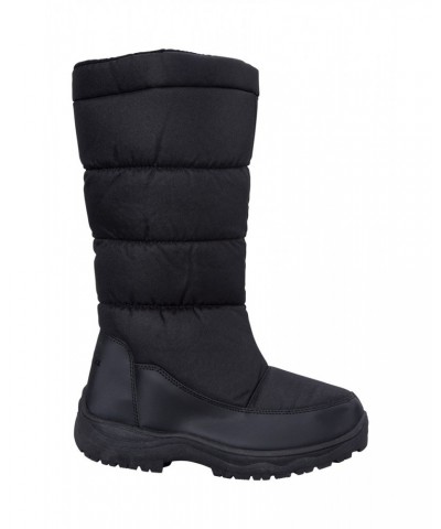 Icey Womens Long Snow Boots Black $19.46 Footwear