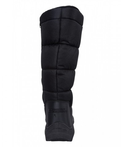 Icey Womens Long Snow Boots Black $19.46 Footwear