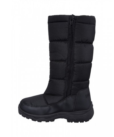 Icey Womens Long Snow Boots Black $19.46 Footwear