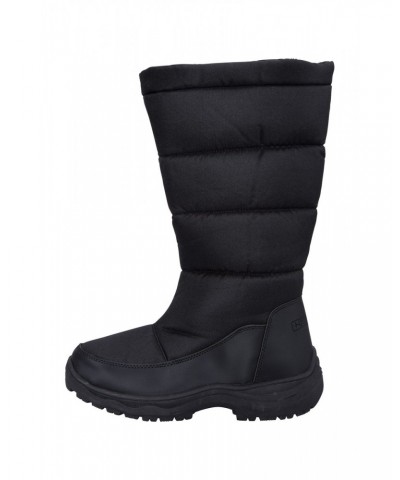 Icey Womens Long Snow Boots Black $19.46 Footwear