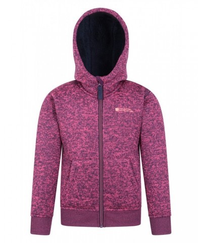 Nevis Fur Lined Kids Hoodie Dark Pink $14.35 Tops