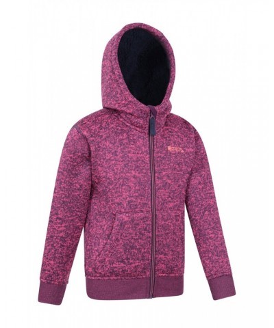 Nevis Fur Lined Kids Hoodie Dark Pink $14.35 Tops