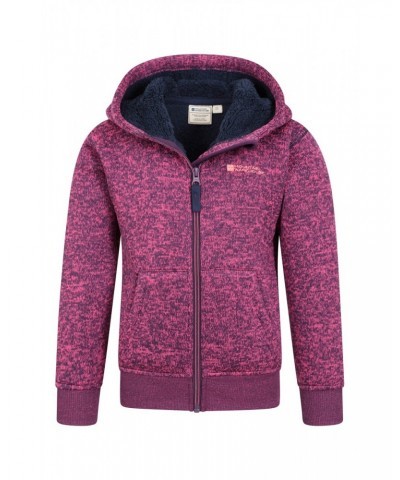 Nevis Fur Lined Kids Hoodie Dark Pink $14.35 Tops