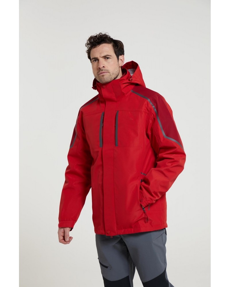 Zenith Extreme III Mens 3-in-1 Waterproof Jacket Dark Red $58.29 Jackets