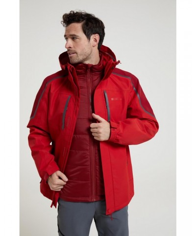 Zenith Extreme III Mens 3-in-1 Waterproof Jacket Dark Red $58.29 Jackets