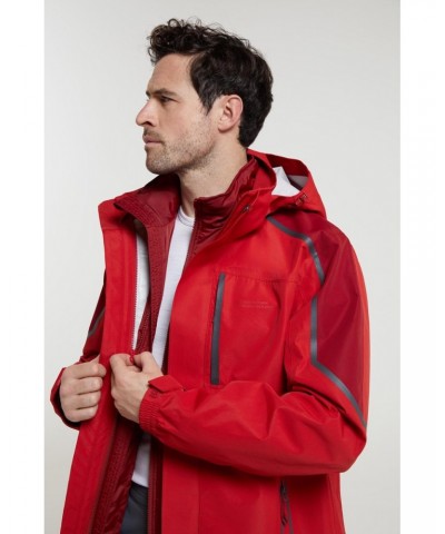 Zenith Extreme III Mens 3-in-1 Waterproof Jacket Dark Red $58.29 Jackets