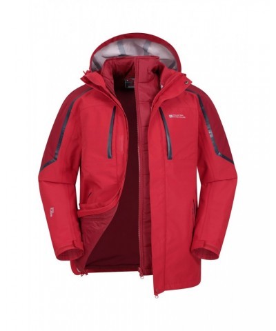 Zenith Extreme III Mens 3-in-1 Waterproof Jacket Dark Red $58.29 Jackets