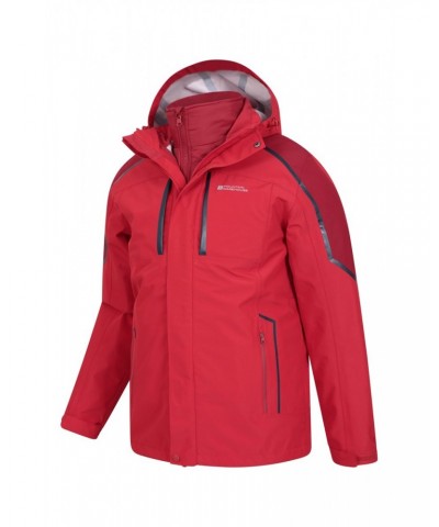 Zenith Extreme III Mens 3-in-1 Waterproof Jacket Dark Red $58.29 Jackets