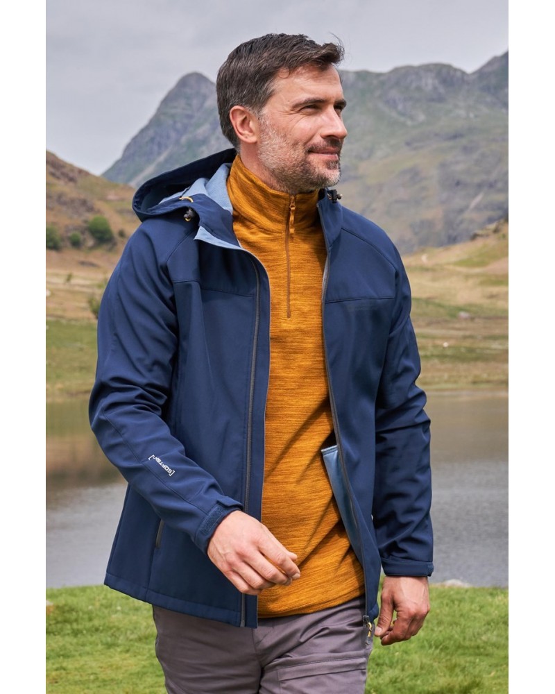 Exodus Mens Showerproof Softshell Blue $31.34 Jackets